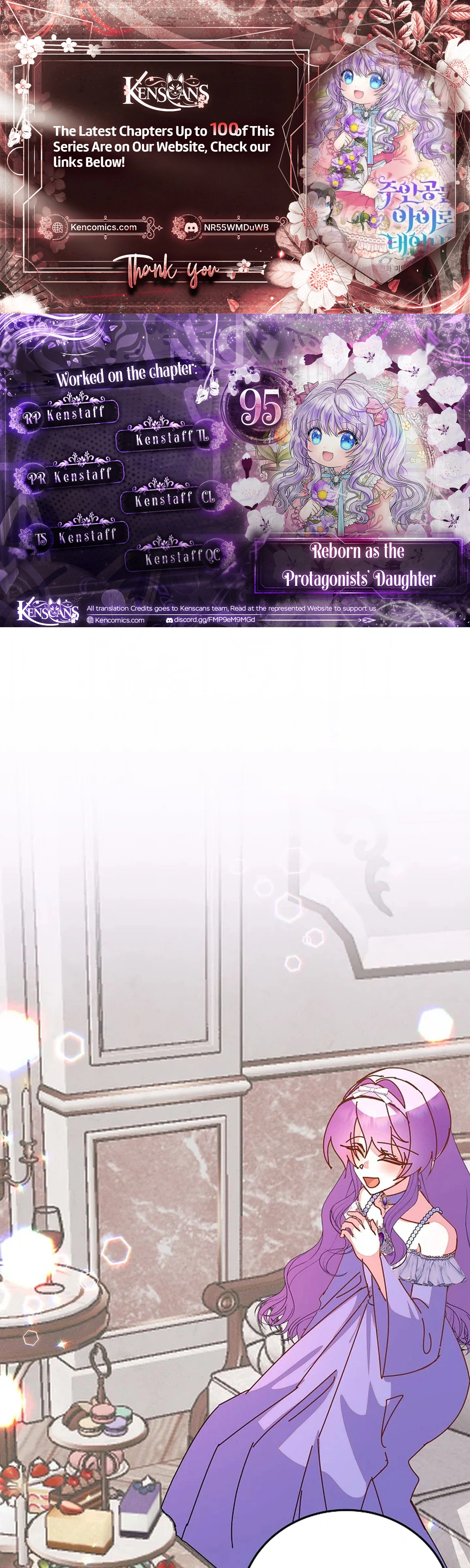 Reborn as the Protagonists' Daughter Chapter 95 Page 1