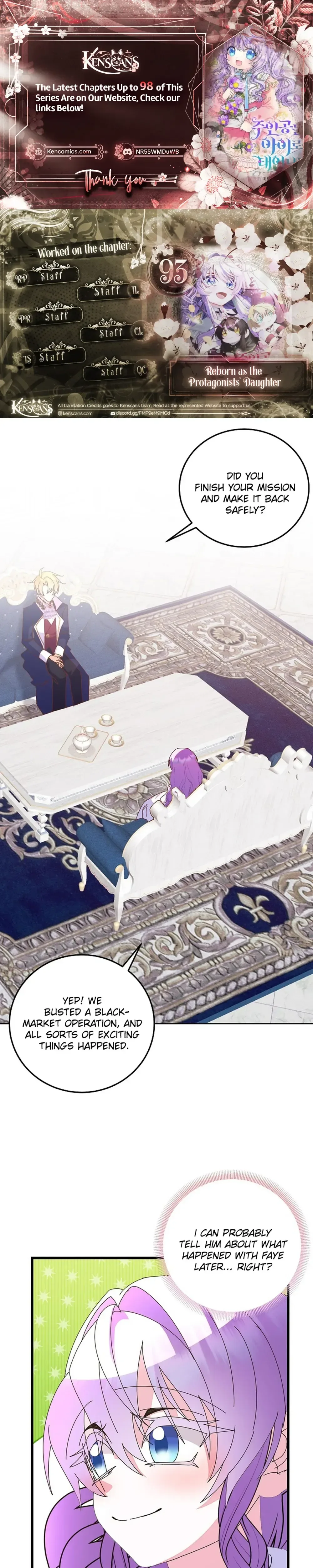 Reborn as the Protagonists' Daughter Chapter 93 Page 1