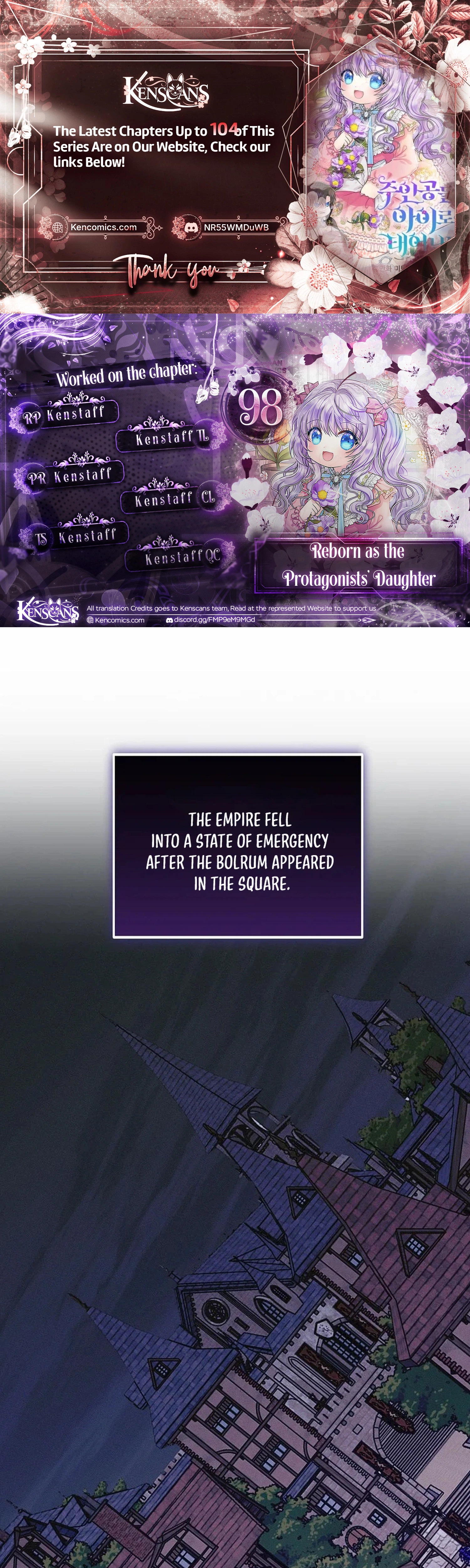 Reborn as the Protagonists' Daughter Chapter 98 Page 1