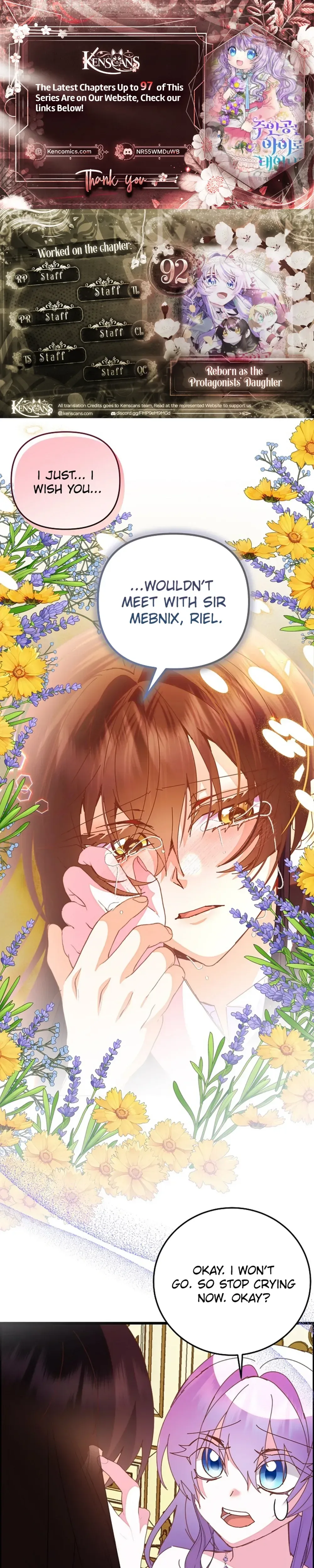 Reborn as the Protagonists' Daughter Chapter 92 Page 1