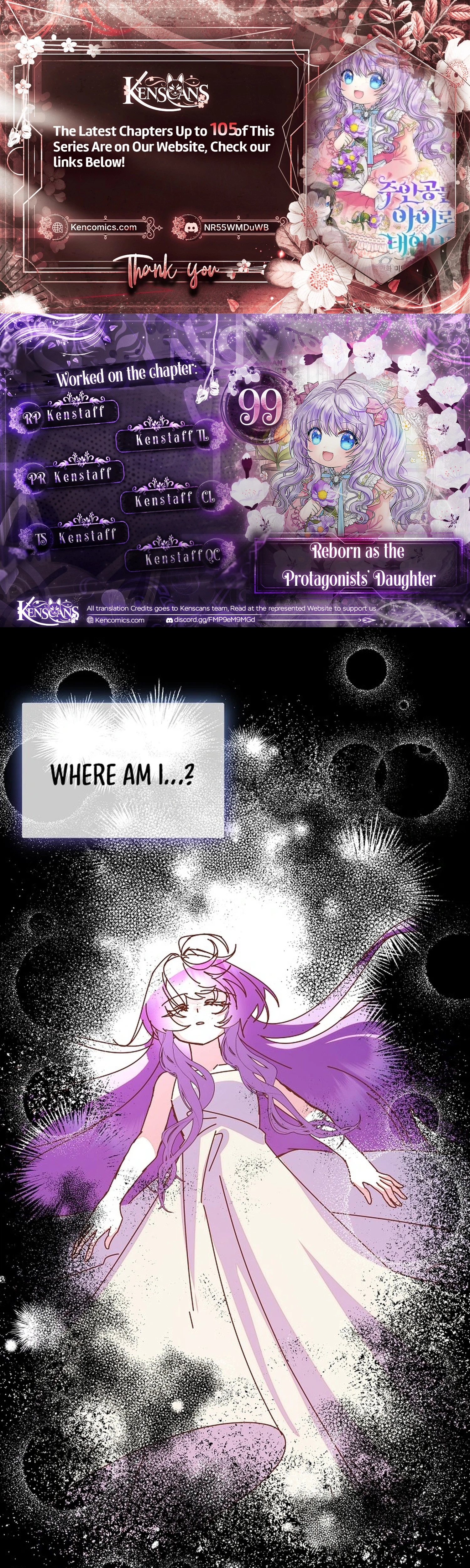 Reborn as the Protagonists' Daughter Chapter 99 Page 1