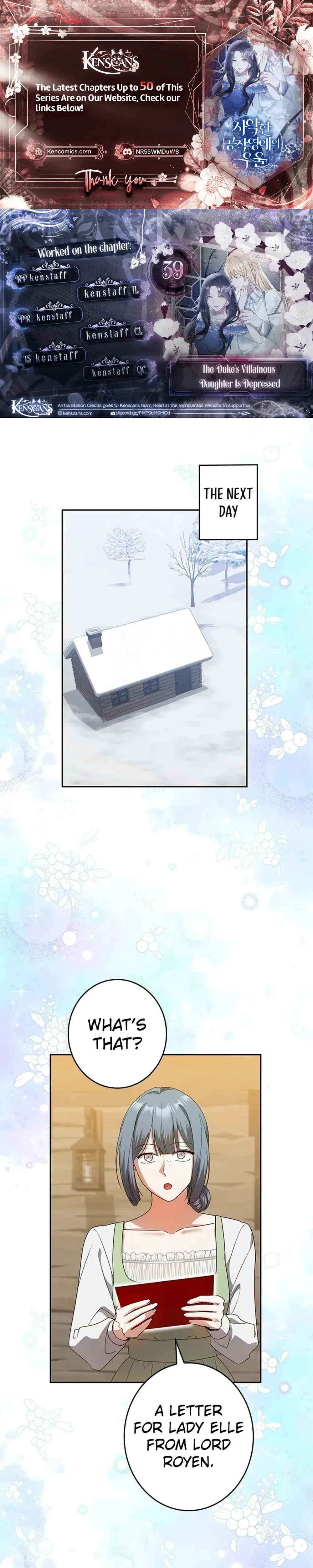 The Duke's Villainous Daughter Is Depressed Chapter 39 Page 1