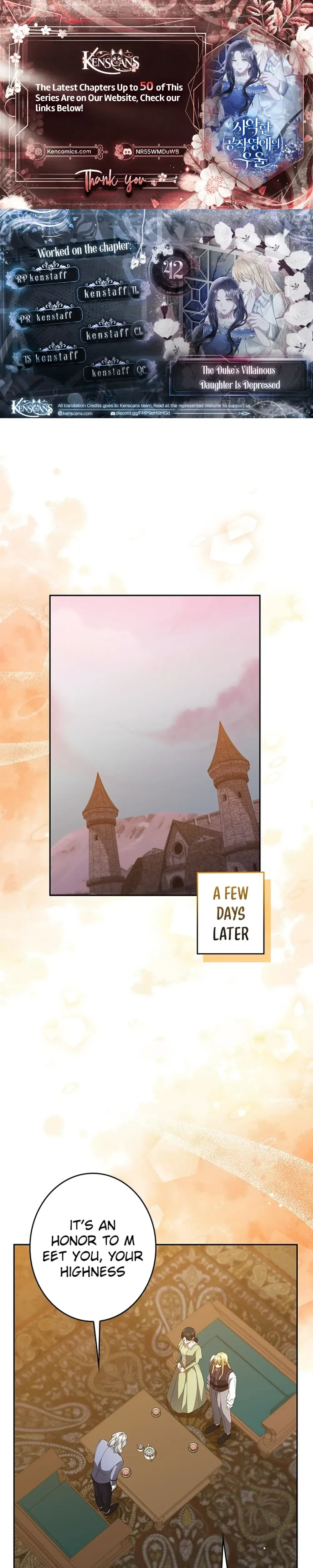 The Duke's Villainous Daughter Is Depressed Chapter 42 Page 1